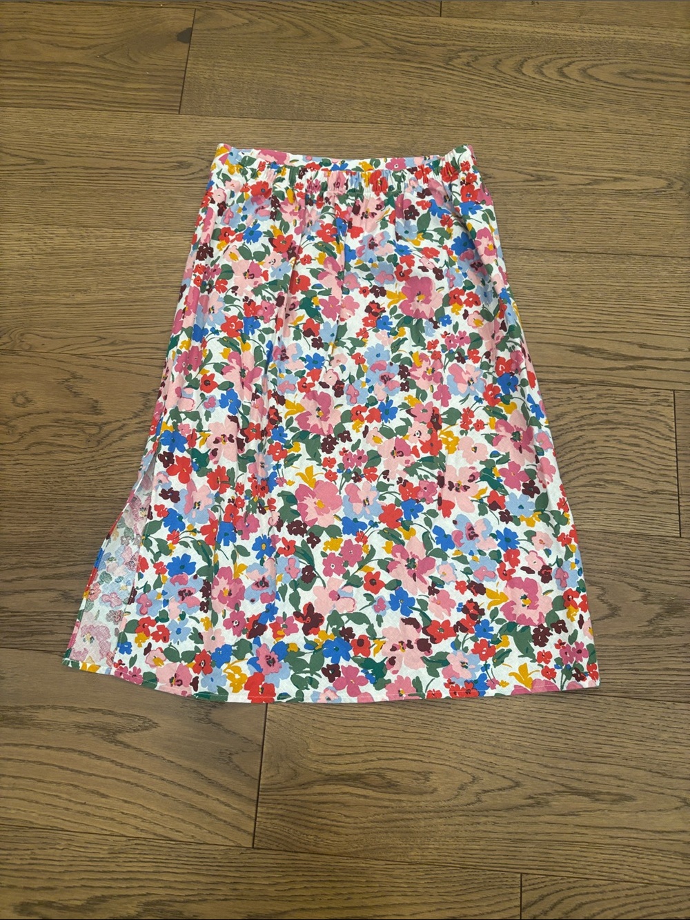 J Crew pull on Floral A-Line Midi Skirt in Multicolor - Women's size small - Picture 2 of 6
